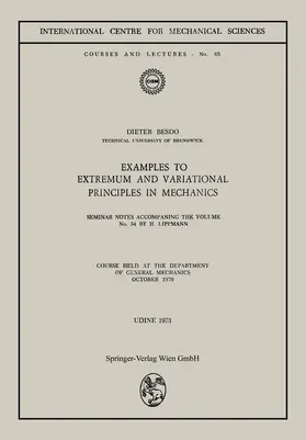 Lippmann |  Examples to Extremum and Variational Principles in Mechanics | Buch |  Sack Fachmedien