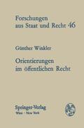 Winkler |  Orientierungen im öffentlichen Recht | Buch |  Sack Fachmedien