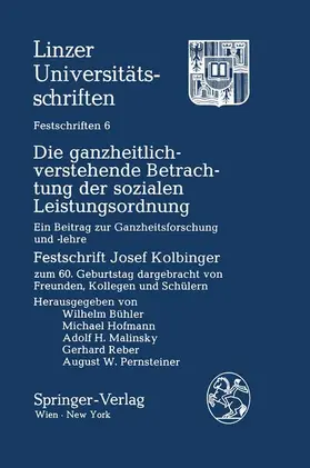 Bühler / Hofmann / Malinsky |  Die ganzheitlich-verstehende Betrachtung der sozialen Leistungsordnung | Buch |  Sack Fachmedien