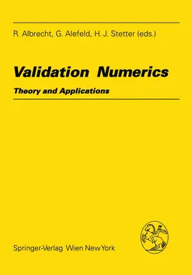 Albrecht / Alefeld / Stetter |  Validation Numerics | Buch |  Sack Fachmedien