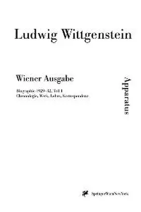 Wittgenstein / Nedo |  Biographischer Apparat. Datierung 1929 - 1932 (Bände 1-10) | Buch |  Sack Fachmedien