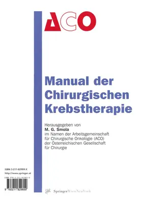 Smola | Manual der Chirurgischen Krebstherapie | Buch | 978-3-211-82989-9 | www.sack.de