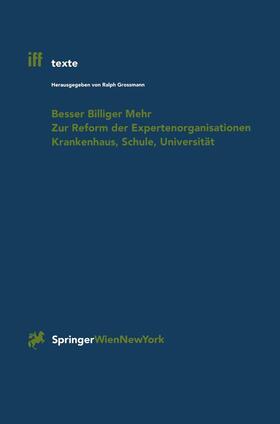 Grossmann | Besser Billiger Mehr | Buch | 978-3-211-83042-0 | sack.de