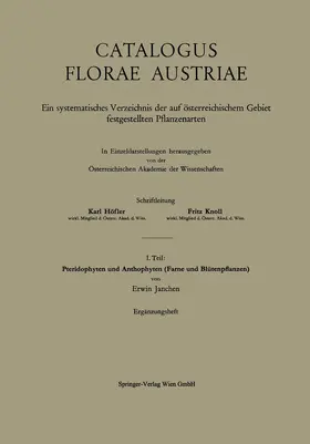 Janchen |  Pteridophyten und Anthophyten (Farne und Blütenpflanzen) | Buch |  Sack Fachmedien