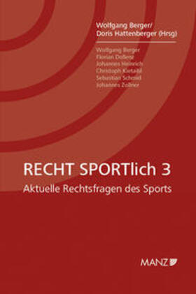 Berger / Hattenberger | RECHT SPORTlich 3 | Buch | 978-3-214-02453-6 | sack.de