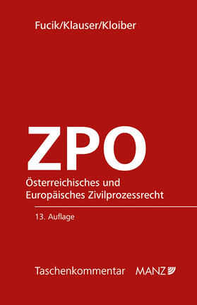 Fucik / Klauser / Kloiber | Österreichisches und Europäisches Zivilprozessrecht - ZPO | Buch | 978-3-214-02603-5 | sack.de