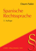 Daum / Salán |  Spanische Rechtssprache | Buch |  Sack Fachmedien