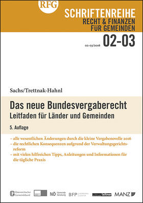 Sachs / Trettnak-Hahnl |  Das neue Bundesvergaberecht | Buch |  Sack Fachmedien