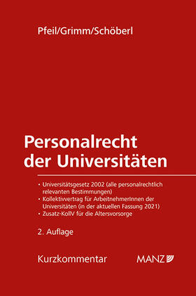 Pfeil / Grimm / Schöberl | Personalrecht der Universitäten | Buch | 978-3-214-03919-6 | sack.de