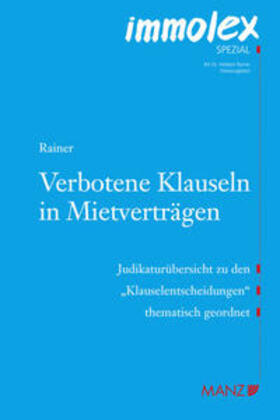 Rainer | Verbotene Klauseln in Mietverträgen | Buch | 978-3-214-04074-1 | sack.de