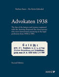 Reiter-Zatloukal / Sauer |  Advokaten 1938 English edition | Buch |  Sack Fachmedien