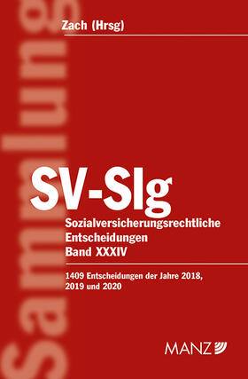 Zach | Sozialversicherungsrechtliche Entscheidungen SV-Slg | Buch | sack.de