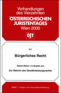Welser / Jud |  Zur Reform des Gewährleistungsrechts 14.ÖJT, Bd. II/1 | Buch |  Sack Fachmedien