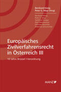 König / Mayr |  Europäisches Zivilverfahrensrecht in Österreich III | Buch |  Sack Fachmedien