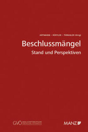 Artmann / Rüffler / Torggler | Beschlussmängel Stand und Perspektiven | Buch | sack.de