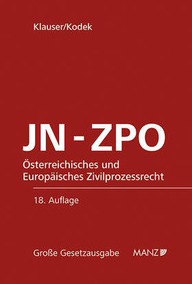 Klauser / Kodek | Jurisdiktionsnorm und Zivilprozessordnung JN-ZPO | Buch | 978-3-214-12851-7 | sack.de