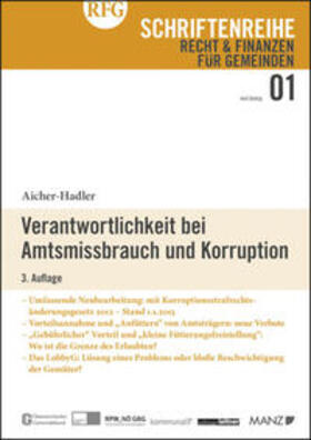 Aicher-Hadler | Verantwortlichkeit bei Amtsmissbrauch und Korruption 3.Auflage | Buch | 978-3-214-14518-7 | sack.de