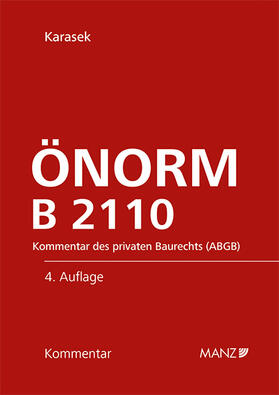 Karasek | ÖNORM B 2110 | Buch | 978-3-214-25105-5 | sack.de