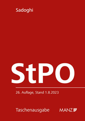 Sadoghi | Strafprozessordnung StPO | Buch | 978-3-214-25346-2 | sack.de