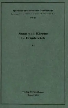 Walder |  Staat und Kirche in Frankreich I. | Buch |  Sack Fachmedien
