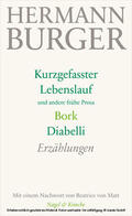 Burger / Zumsteg |  Kurzgefasster Lebenslauf und andere frühe Prosa. Bork. Diabelli | eBook | Sack Fachmedien