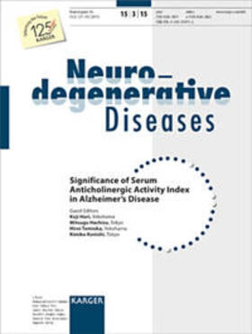 Hori / Hachisu / Tomioka | Significance of Serum Anticholinergic Activity Index in Alzheimer's Disease | Buch | 978-3-318-05471-2 | sack.de