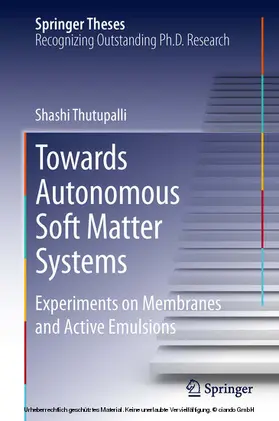 Thutupalli | Towards Autonomous Soft Matter Systems | E-Book | www.sack.de