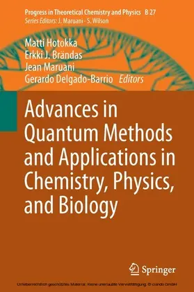 Hotokka / Brändas / Maruani |  Advances in Quantum Methods and Applications in Chemistry, Physics, and Biology | eBook | Sack Fachmedien