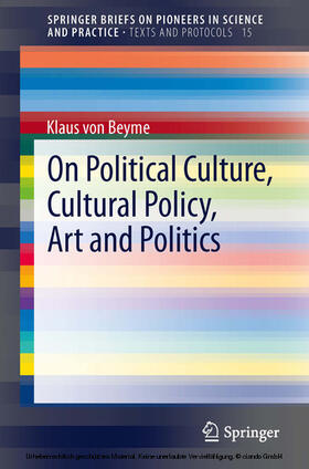Beyme | On Political Culture, Cultural Policy, Art and Politics | E-Book | sack.de