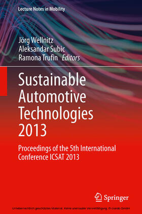 Wellnitz / Subic / Trufin |  Sustainable Automotive Technologies 2013 | eBook | Sack Fachmedien