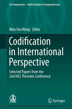 Wang |  Codification in International Perspective | eBook | Sack Fachmedien