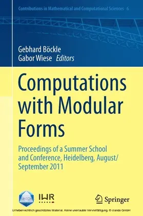 Böckle / Wiese |  Computations with Modular Forms | eBook | Sack Fachmedien