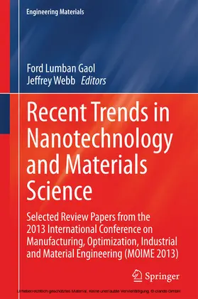 Gaol / Webb | Recent Trends in Nanotechnology and Materials Science | E-Book | sack.de