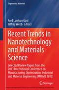 Gaol / Webb |  Recent Trends in Nanotechnology and Materials Science | eBook | Sack Fachmedien