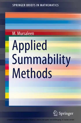 Mursaleen | Applied Summability Methods | E-Book | sack.de