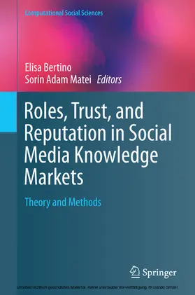 Bertino / Matei | Roles, Trust, and Reputation in Social Media Knowledge Markets | E-Book | sack.de
