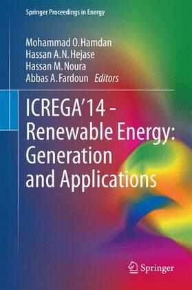 Hamdan / Fardoun / Hejase |  ICREGA¿14 - Renewable Energy: Generation and Applications | Buch |  Sack Fachmedien