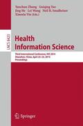 Zhang / Yao / Yin |  Health Information Science | Buch |  Sack Fachmedien