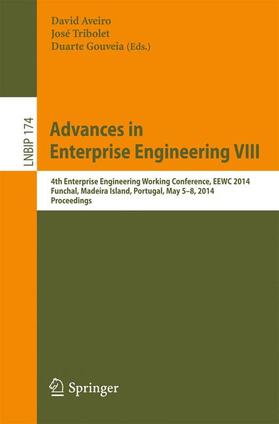 Aveiro / Gouveia / Tribolet | Advances in Enterprise Engineering VIII | Buch | 978-3-319-06504-5 | sack.de