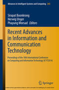 Boonkrong / Unger / Meesad |  Recent Advances in Information and Communication Technology | eBook | Sack Fachmedien