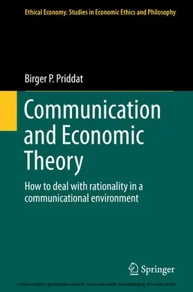 Priddat |  Communication and Economic Theory | eBook | Sack Fachmedien