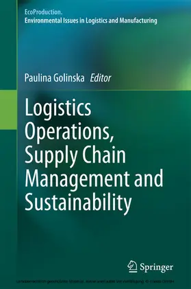 Golinska | Logistics Operations, Supply Chain Management and Sustainability | E-Book | sack.de