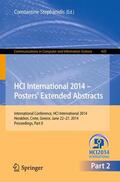 Stephanidis |  HCI International 2014 - Posters' Extended Abstracts | Buch |  Sack Fachmedien