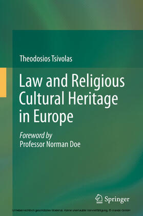 Tsivolas | Law and Religious Cultural Heritage in Europe | E-Book | sack.de