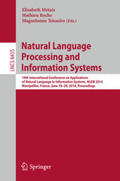Métais / Teisseire / Roche |  Natural Language Processing and Information Systems | Buch |  Sack Fachmedien