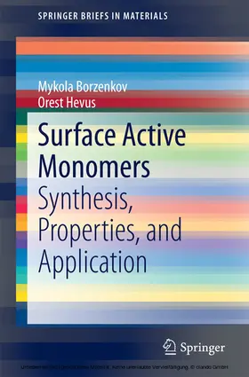 Borzenkov / Hevus | Surface Active Monomers | E-Book | www.sack.de