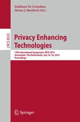 De Cristofaro / Murdoch | Privacy Enhancing Technologies | E-Book | sack.de