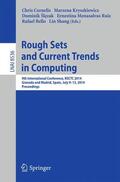 Cornelis / Kryszkiewicz / Shang |  Rough Sets and Current Trends in Computing | Buch |  Sack Fachmedien