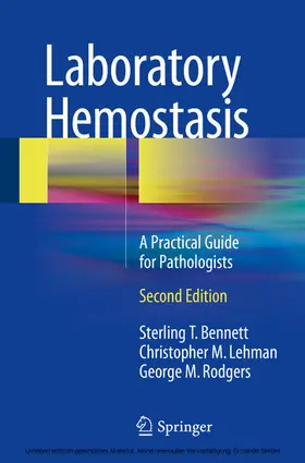 Bennett / Lehman / Rodgers | Laboratory Hemostasis | E-Book | www.sack.de