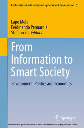 Mola / Pennarola / Za | From Information to Smart Society | E-Book | sack.de
